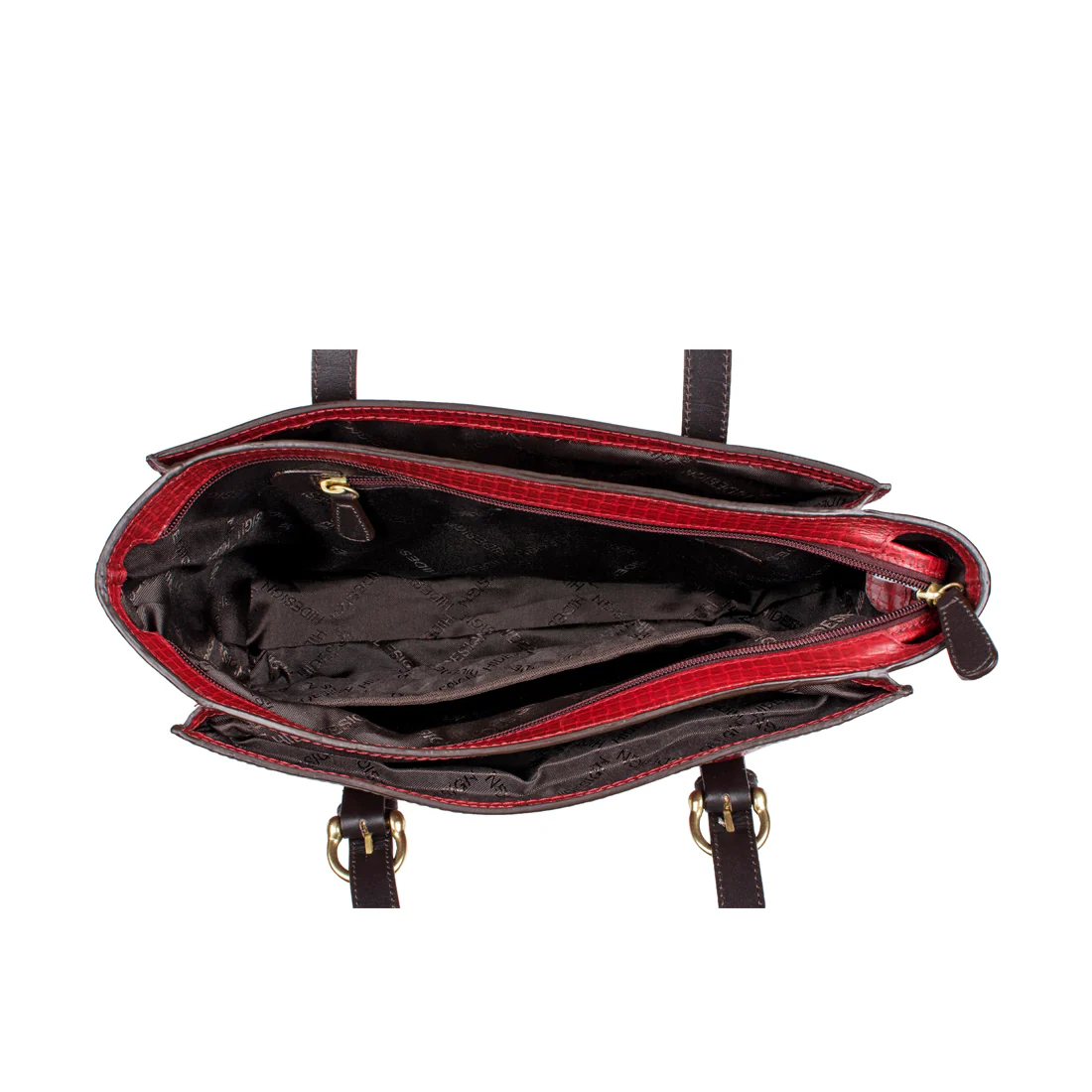 Ee Dubai 01 Red Leather Tote Bag - Image 5