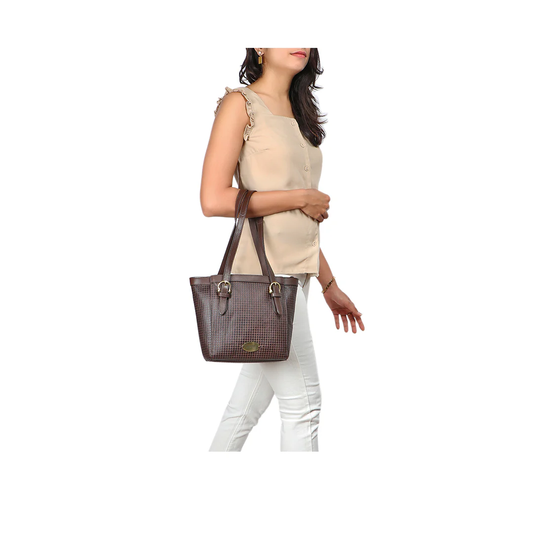 Ee Dubai 02 Brown Leather Shoulder Bag