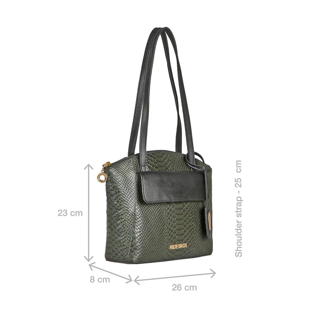 Ee Elinor 01 Green Leather Shoulder Bag - Image 2