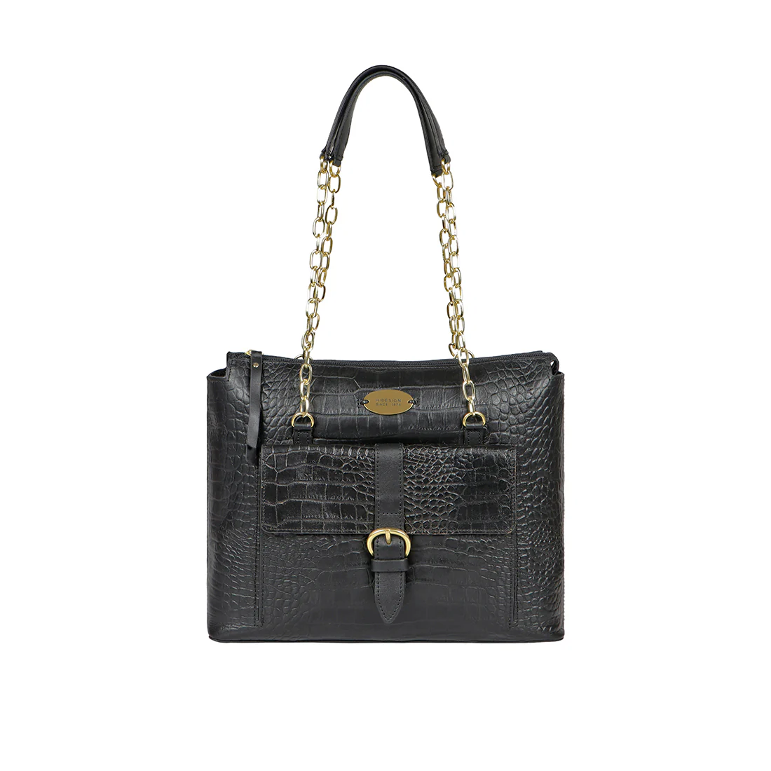 Ee Eliza 01 Black Leather Shoulder Bag