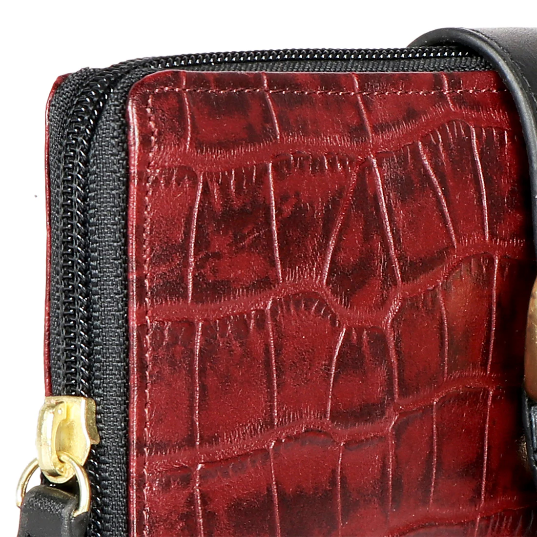 Ee Eliza W1-M Red Leather Zip Around Wallet - Image 5
