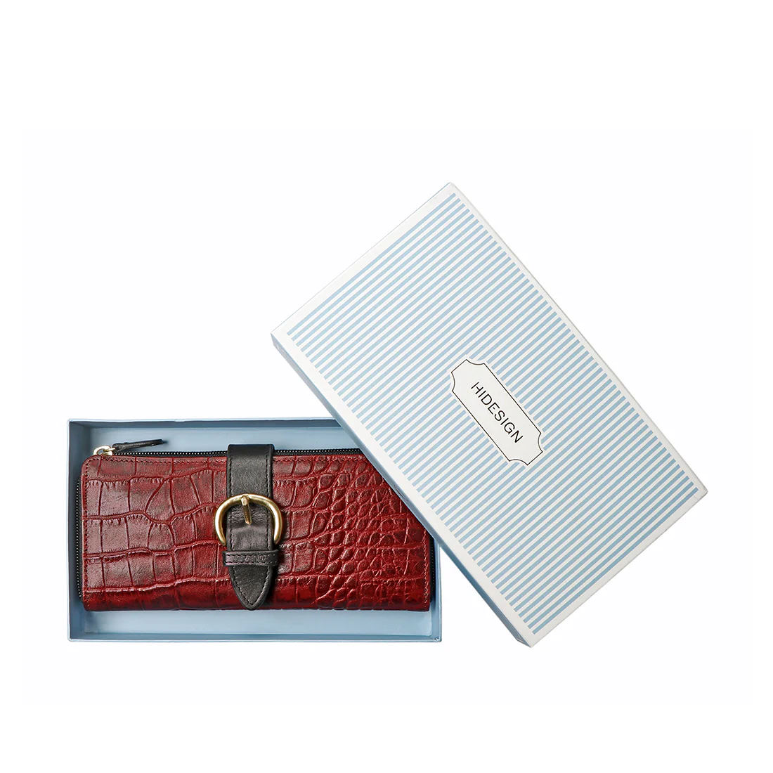 Ee Eliza W1-M Red Leather Zip Around Wallet - Image 6