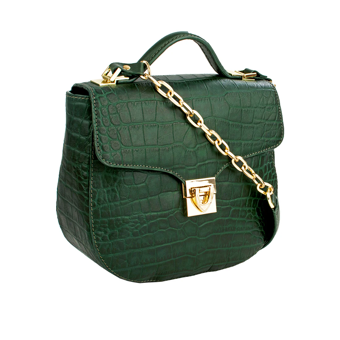 Ee Elsa Green Leather Satchel - Image 2