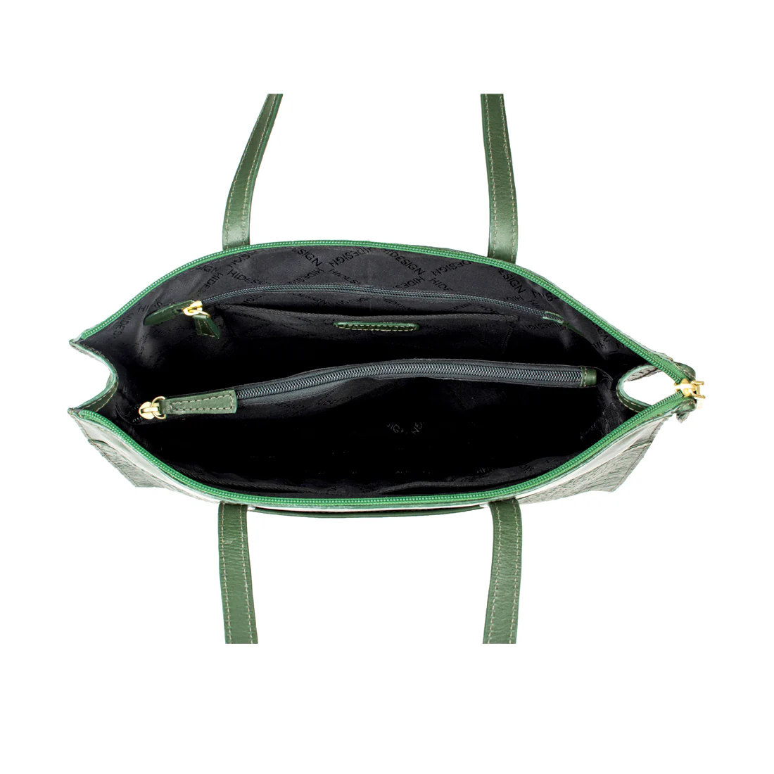Ee Fabiola 01 Green Leather Tote Bag - Image 4