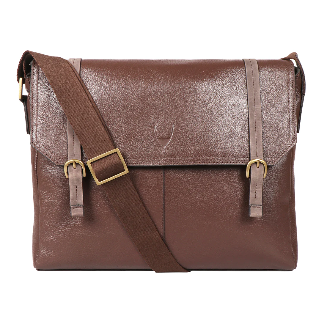 Ee Fleet Street3 Brown Leather Messenger Bag