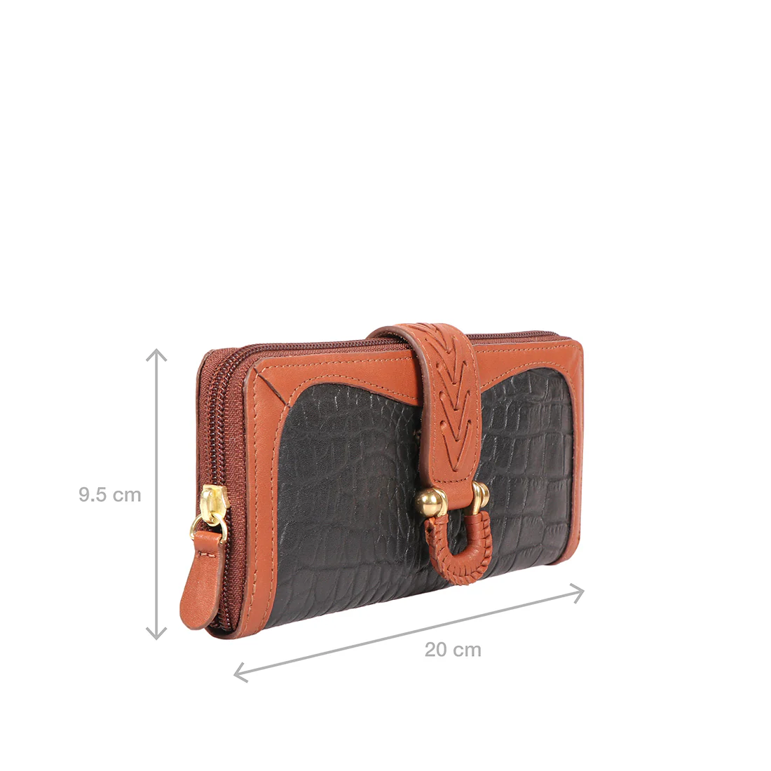Ee Frieda W2-M Black Leather Zip Around Wallet - Image 2