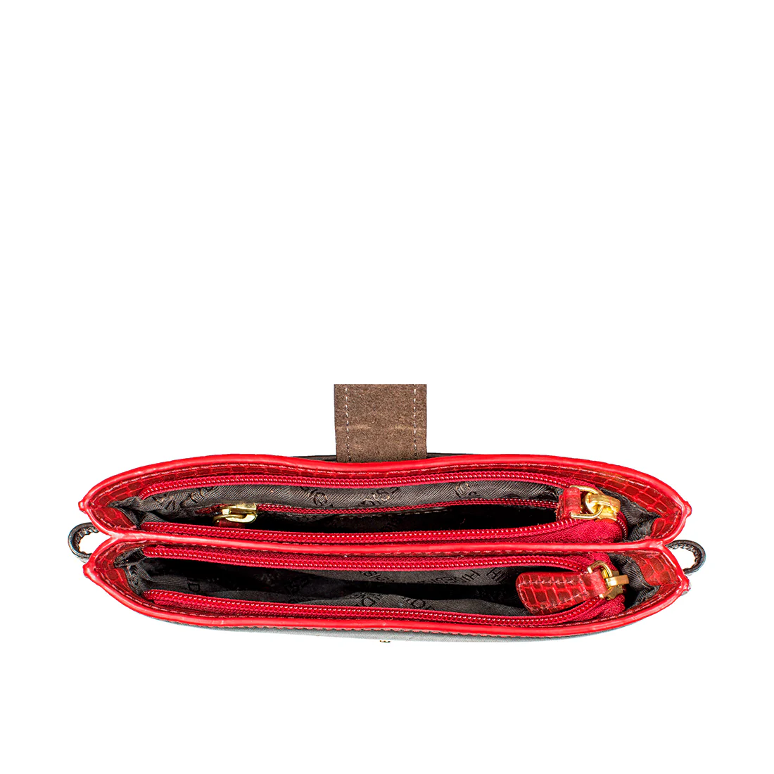 Ee Frieda W3 Red Leather Sling Wallet - Image 4