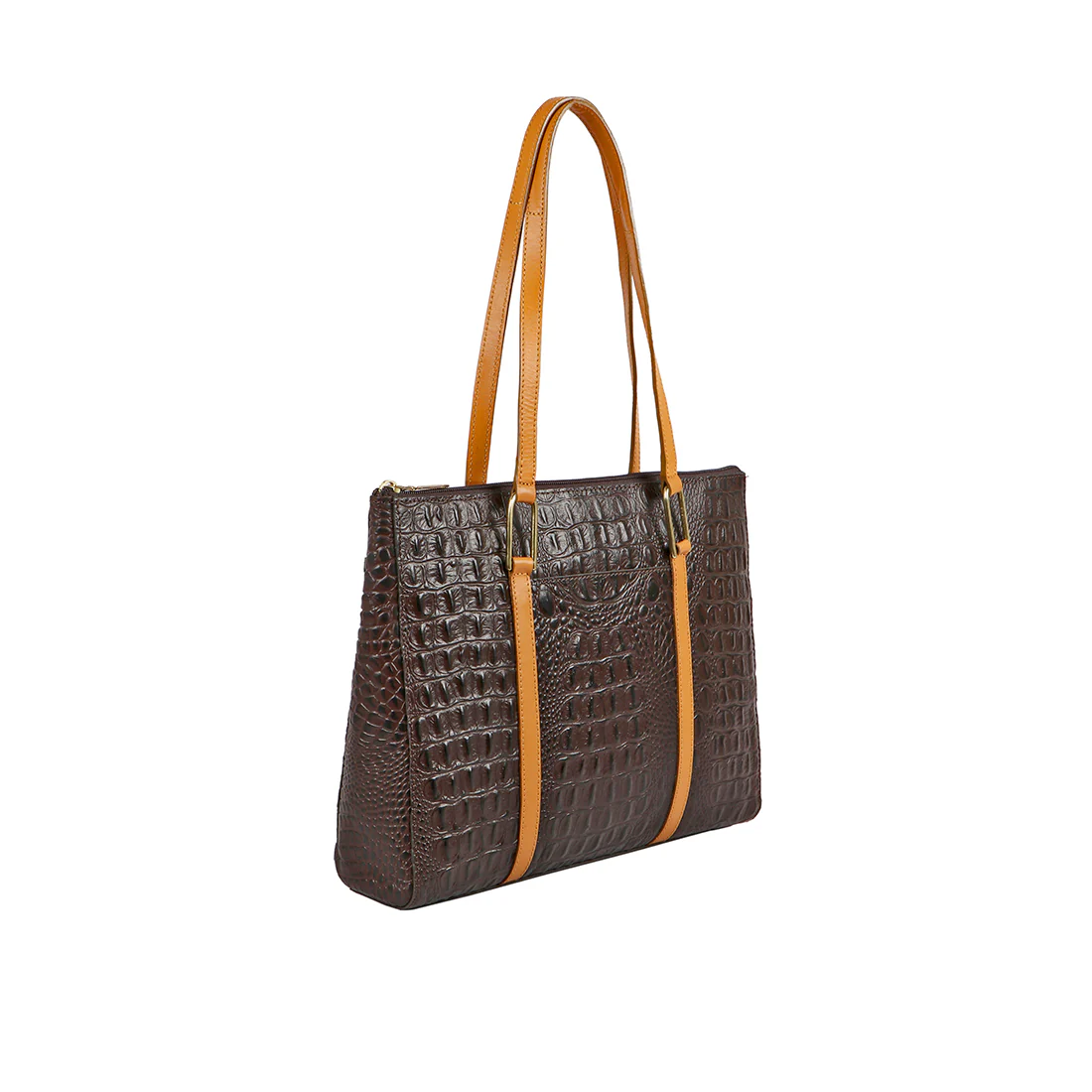 Ee Fuschia 02 Brown Leather Tote Bag - Image 2