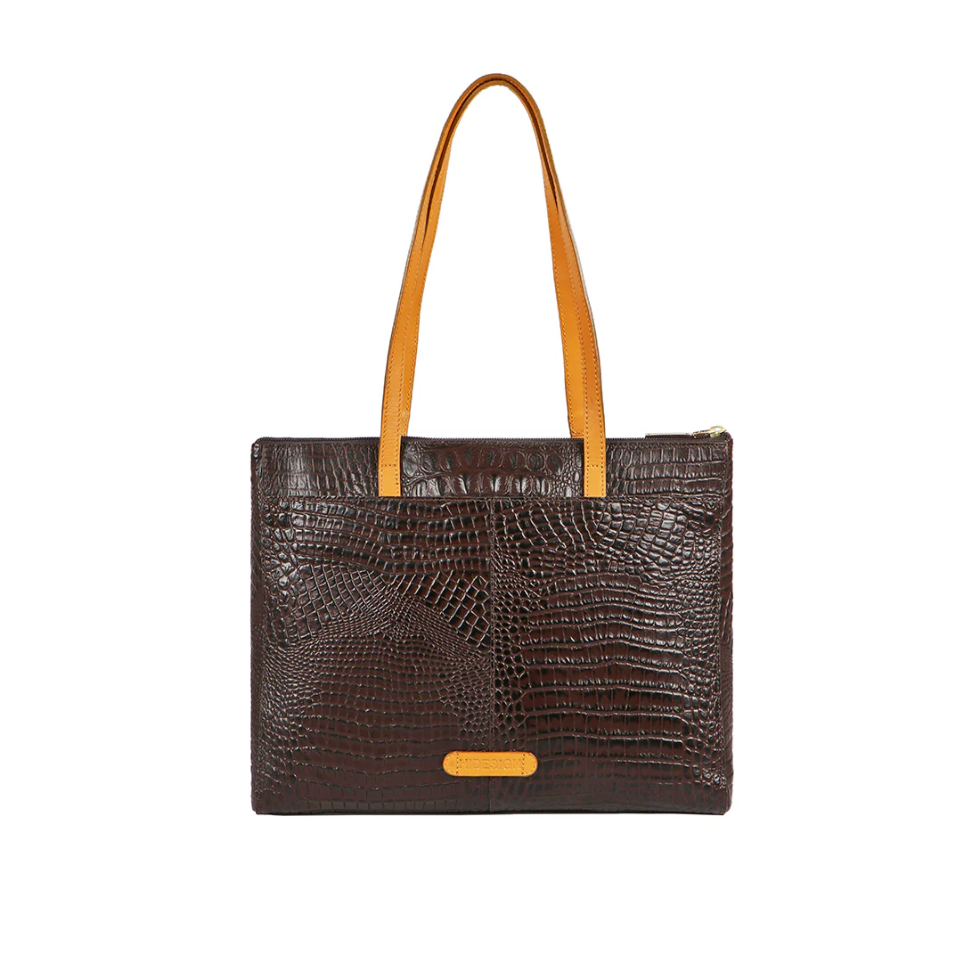 Ee Fuschia 02 Brown Leather Tote Bag - Image 3