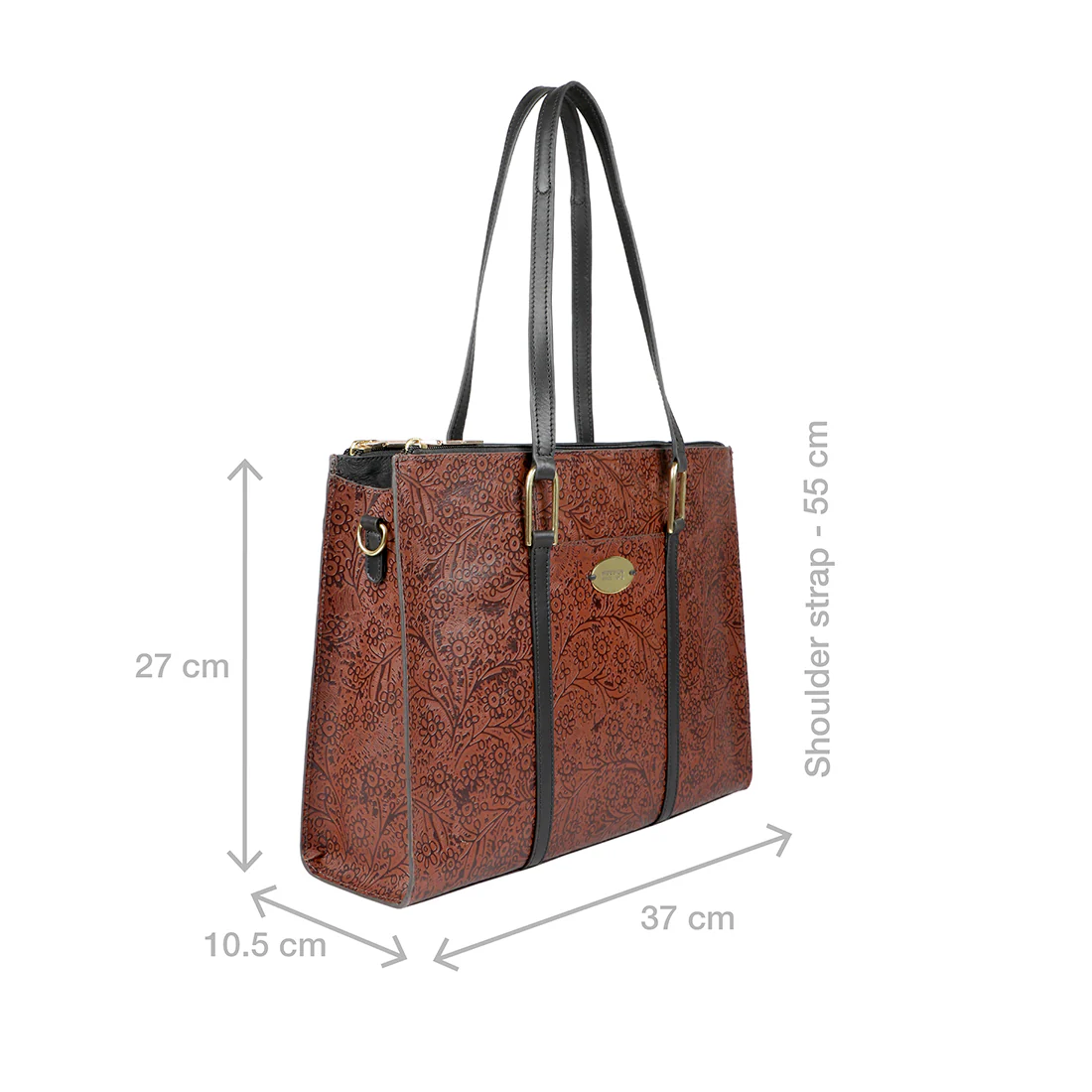 Ee Fuschia 03 Brown Leather Tote Bag - Image 2