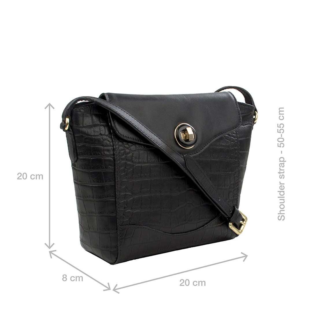 Ee Gisele 02 Black Leather Sling Bag - Image 3