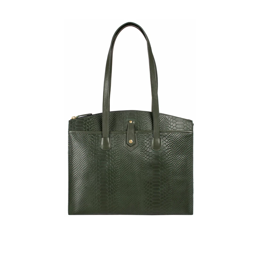 Ee Hong Kong 01 Green Leather Tote Bag - Image 2