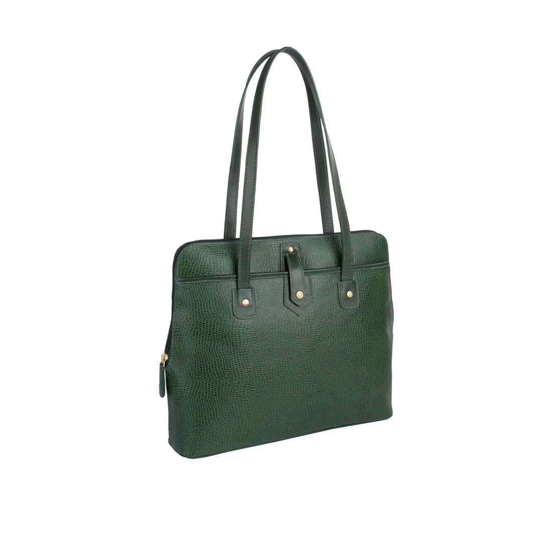 Ee Hong Kong 02 Green Leather Tote Bag - Image 3