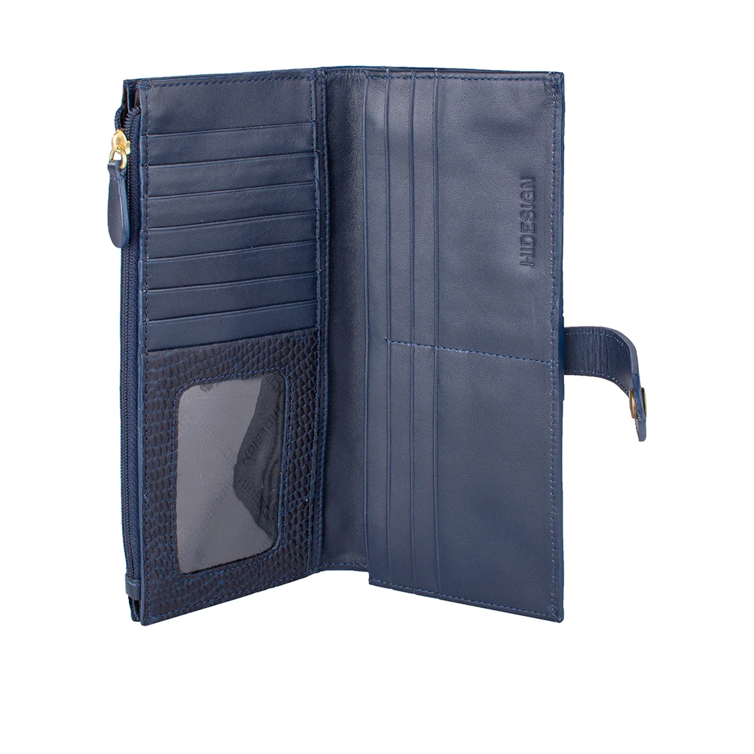 Ee Hong Kong W1 Blue Leather Bi-Fold Wallet - Image 4