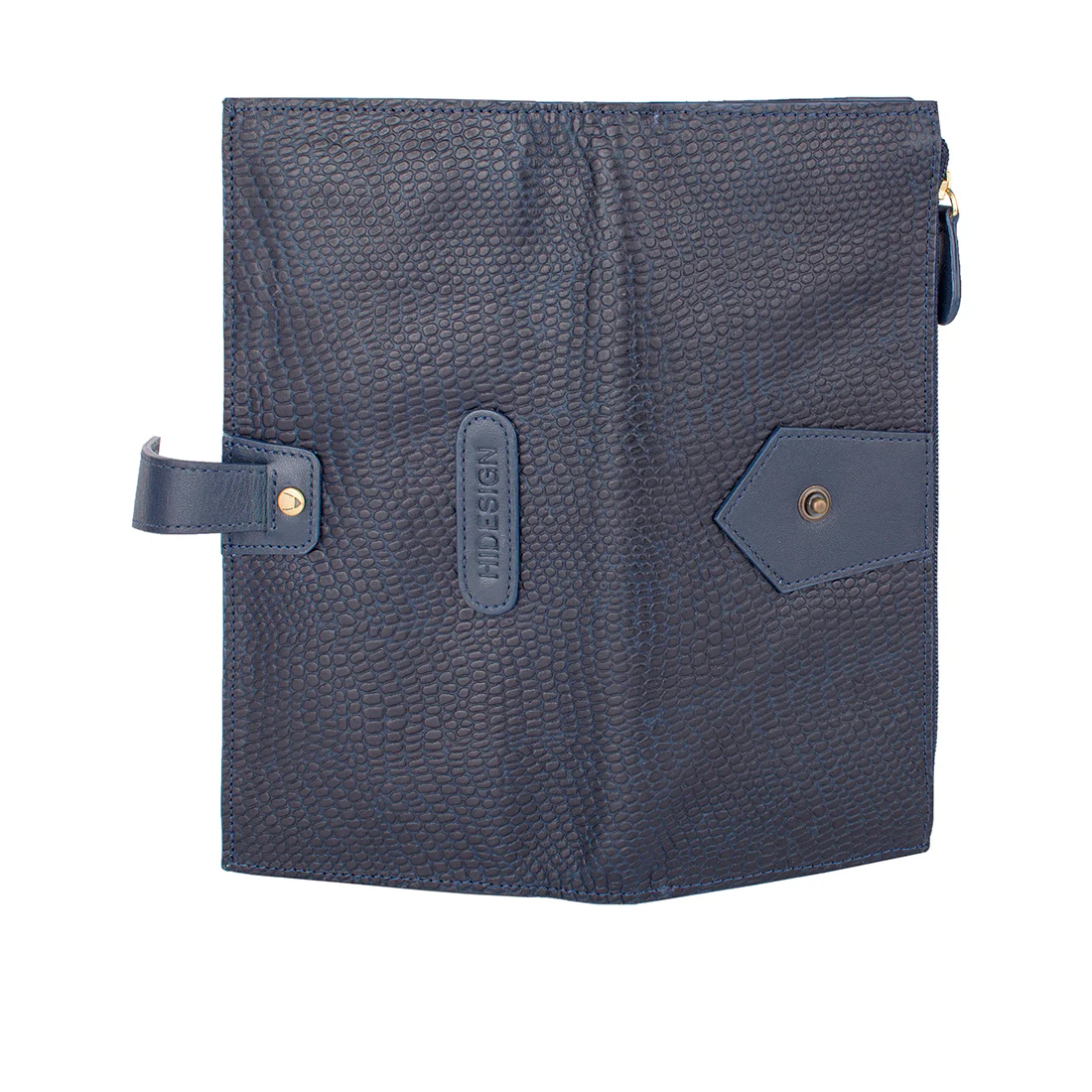 Ee Hong Kong W1 Blue Leather Bi-Fold Wallet - Image 5
