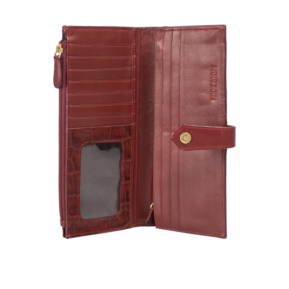 Ee Hong Kong W1 Red Leather Bi-Fold Wallet - Image 4
