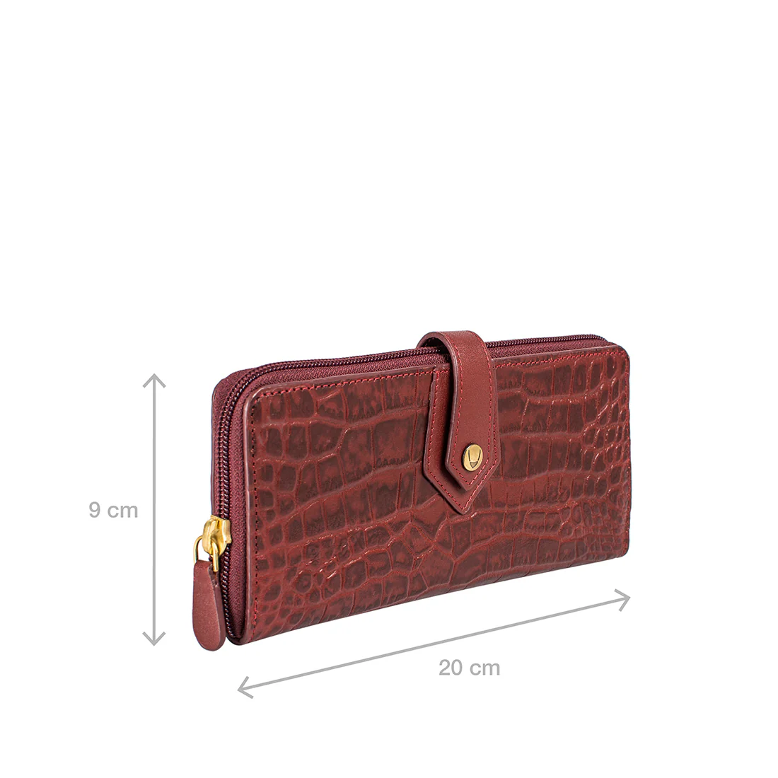 Ee Hong Kong W2 Red Leather Zip Around Wallet - Image 2