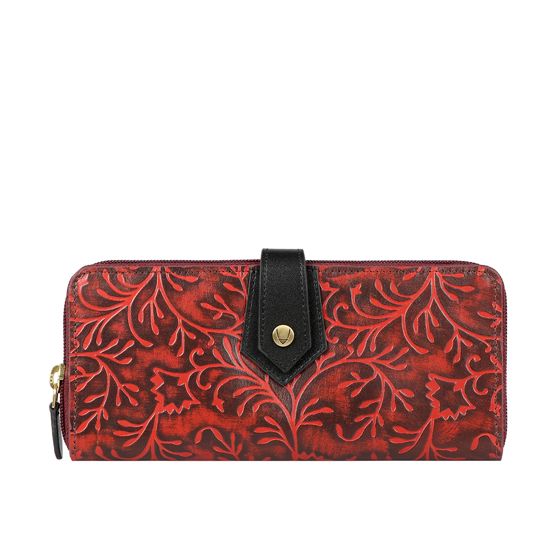 Ee Hong Kong W2 Red Leather Zip Around Wallet - Image 2