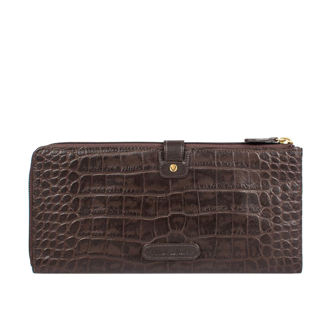Ee Hong Kong W3 Brown Leather Zip Around Wallet - Image 2