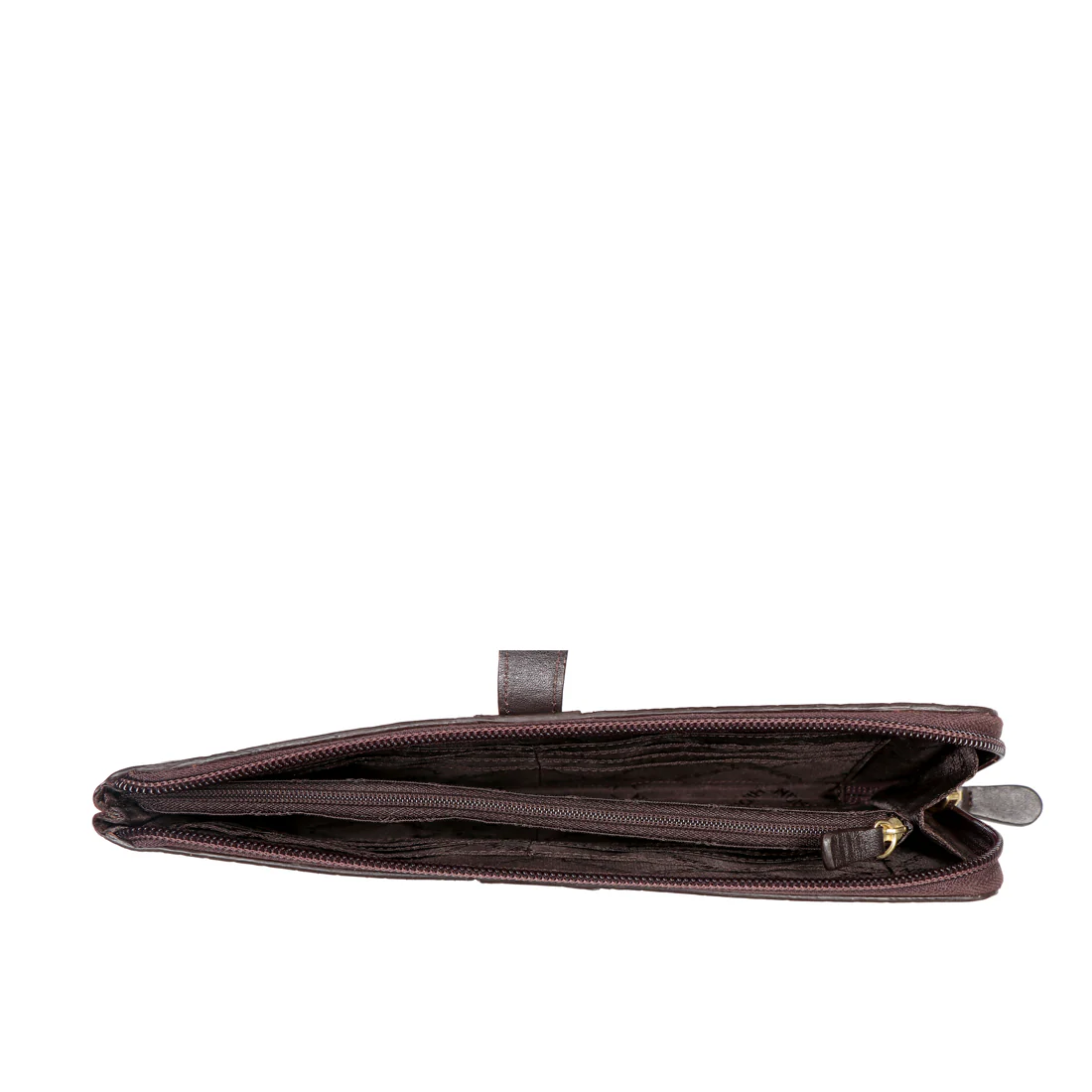 Ee Hong Kong W3 Brown Leather Zip Around Wallet - Image 3