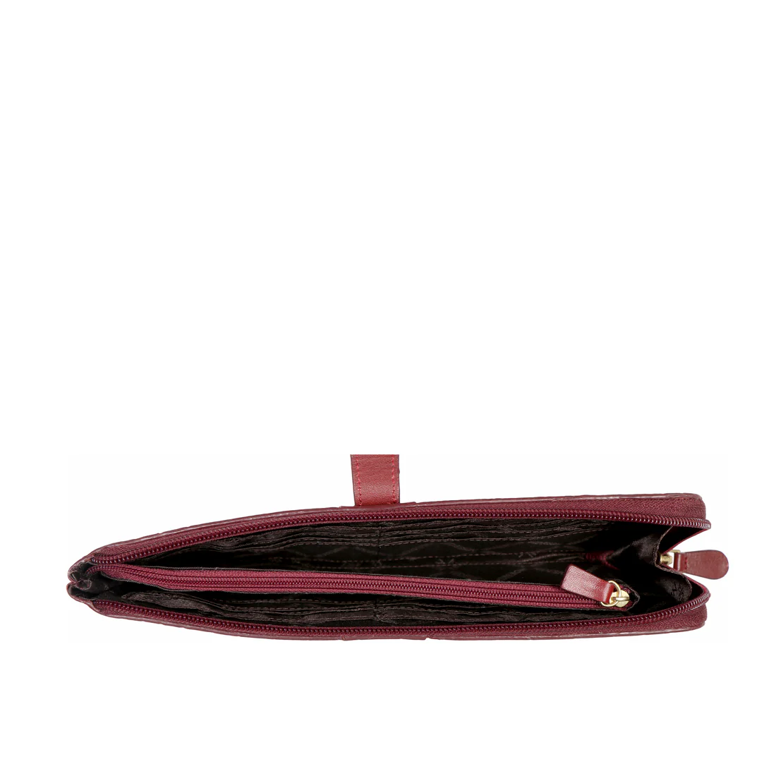 Ee Hong Kong W3 Red Leather Zip Around Wallet - Image 4