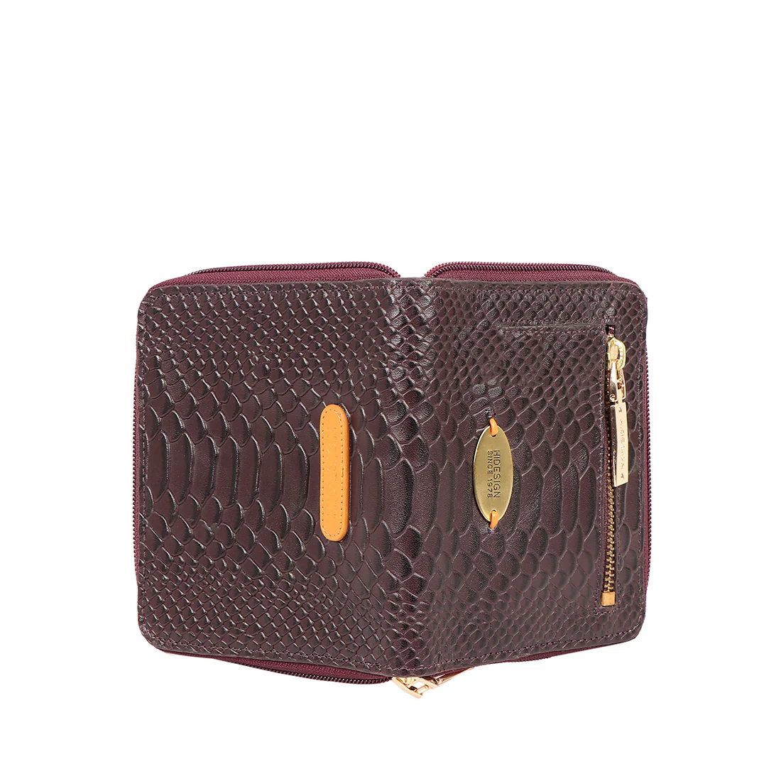 Ee Jupiter W3-M Violet Leather Zip Around Wallet - Image 4