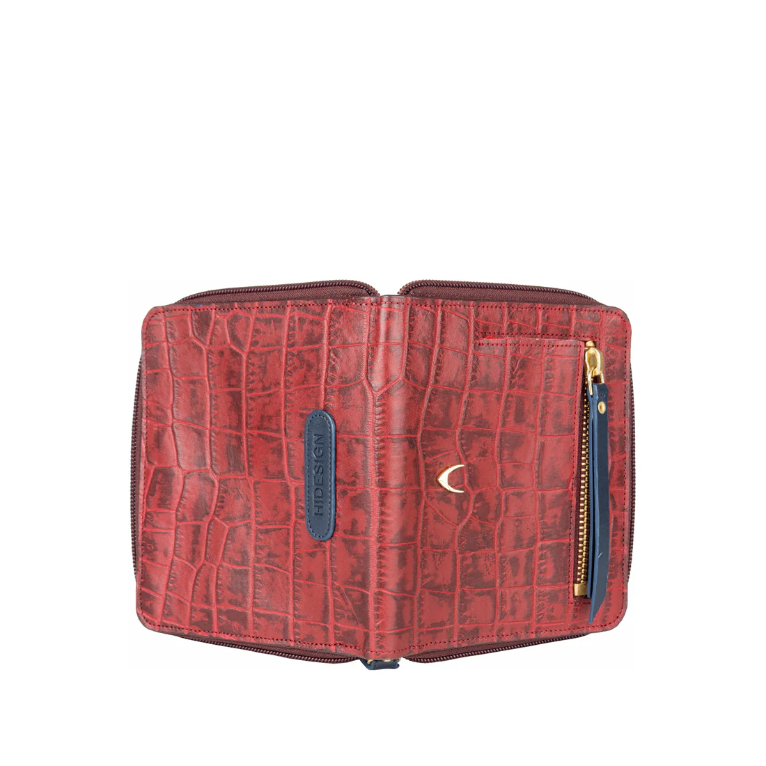 Ee Jupiter W3 Red Leather Zip Around Wallet - Image 4