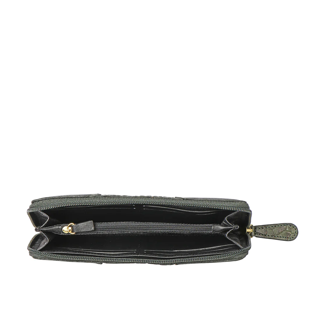 Ee Karolina W2-M Green Leather Zip Around Wallet - Image 5