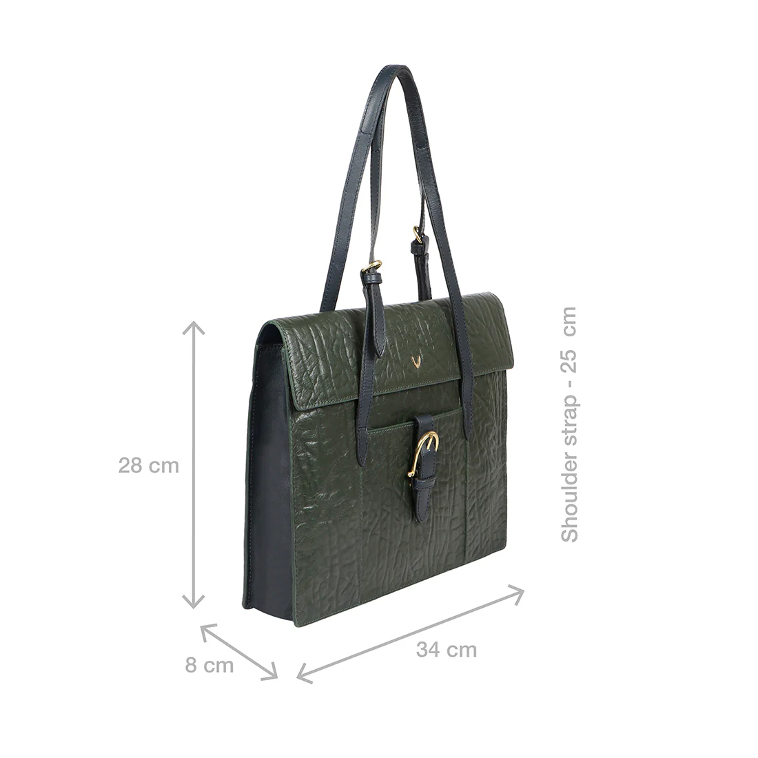 Ee Kathryn 02 Green Leather Laptop Bag - Image 2