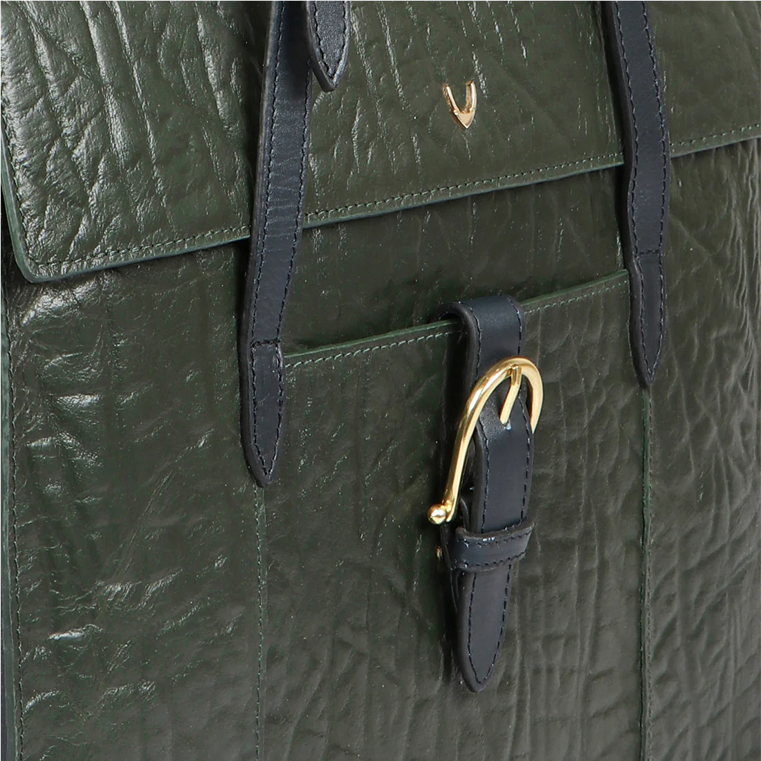 Ee Kathryn 02 Green Leather Laptop Bag - Image 4