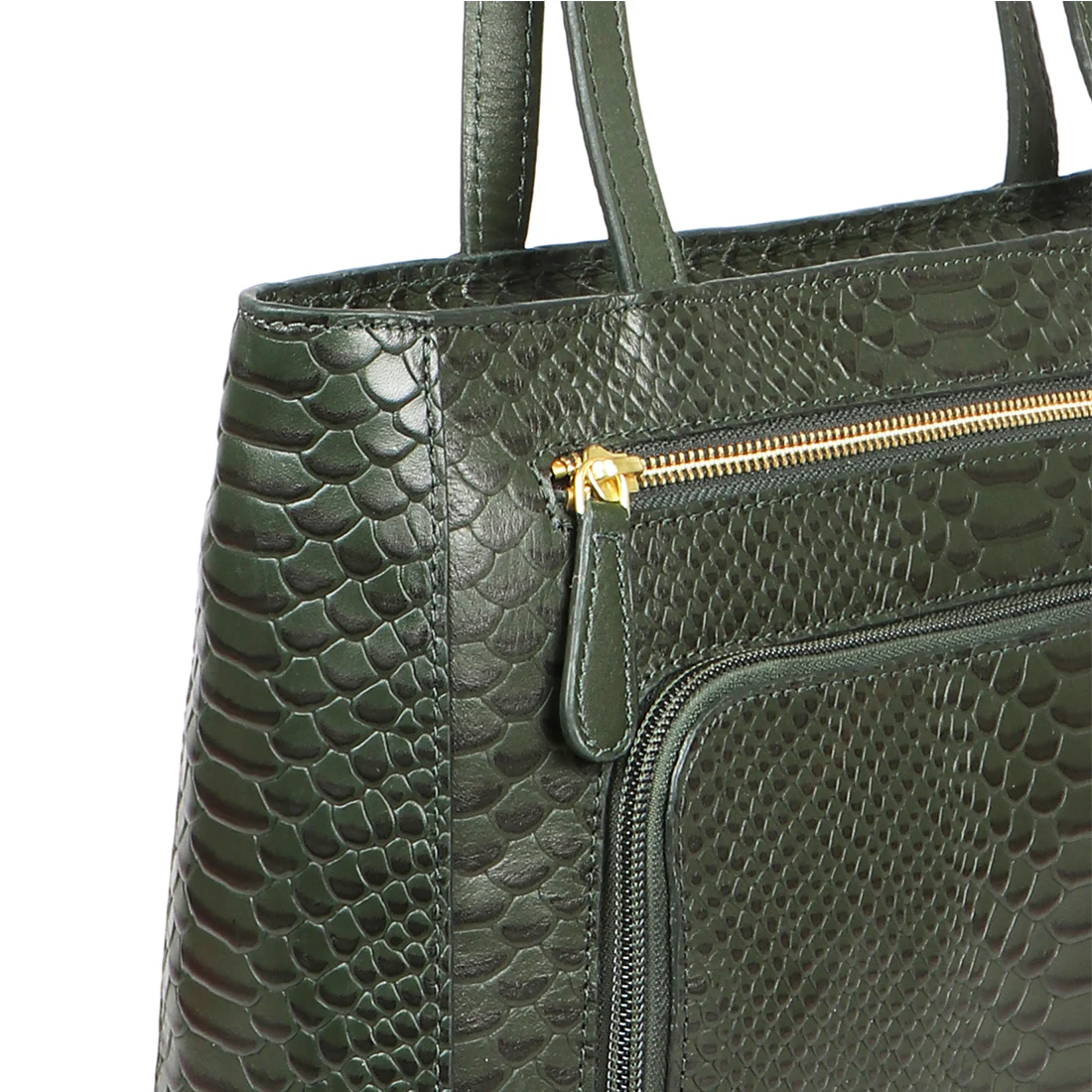 Ee Katniss 02 Green Leather Shoulder Bag - Image 4