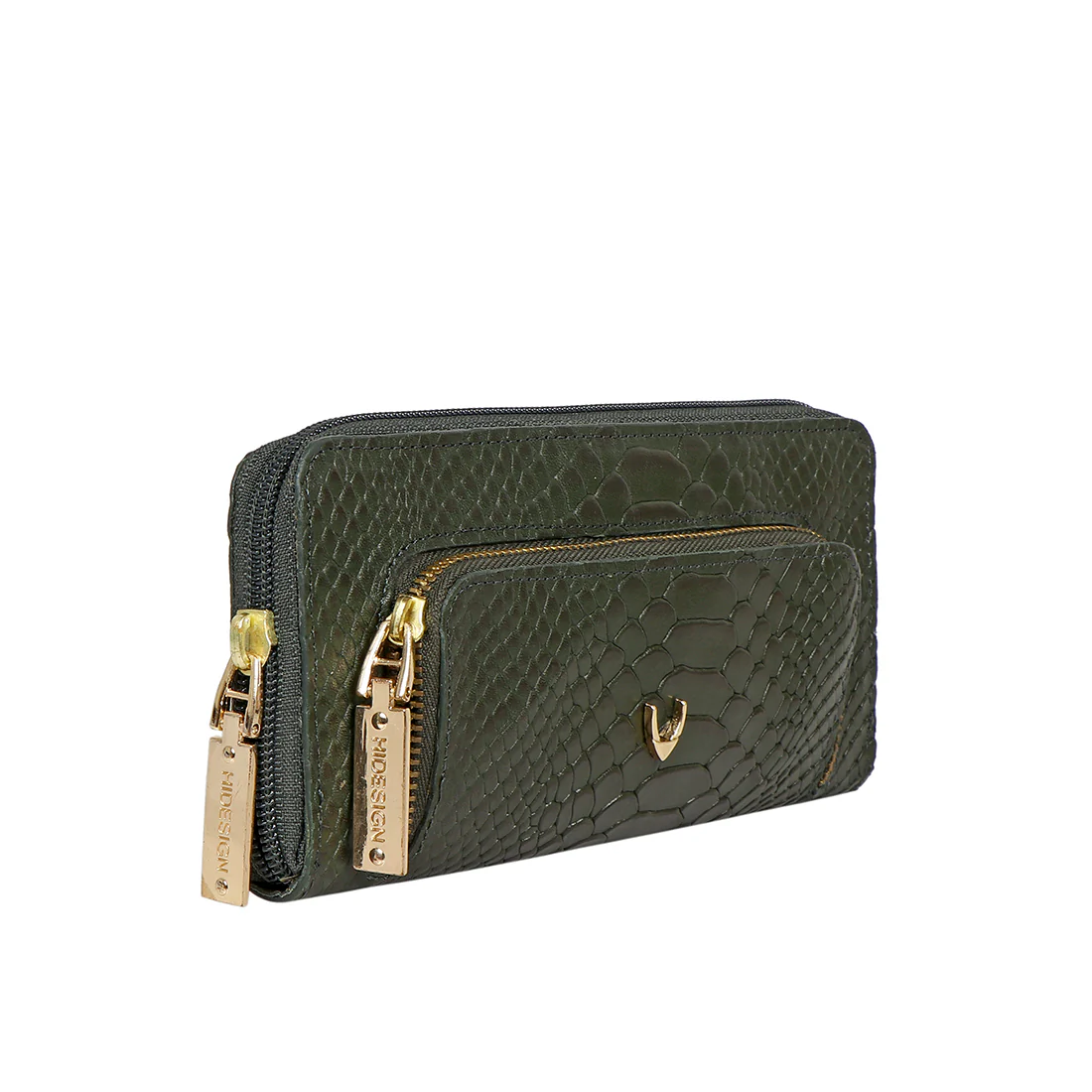 Ee Katniss W1-M Green Leather Zip Around Wallet - Image 2