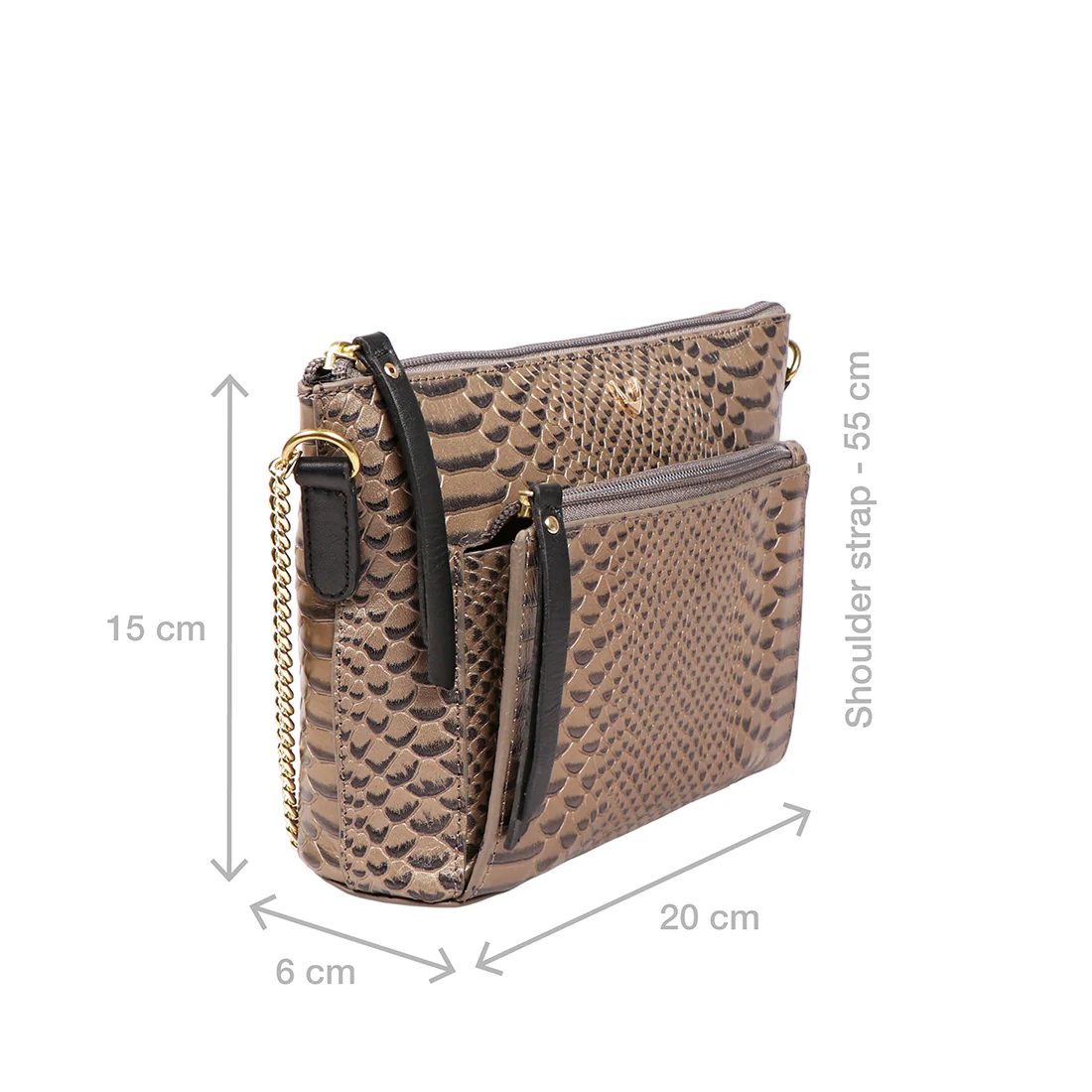 Ee Kuhulu 03 Grey Leather Sling Bag - Image 3