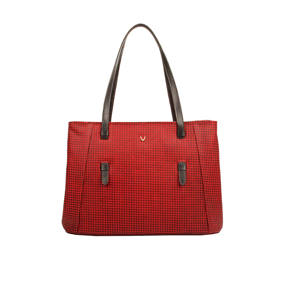 Ee Leandra 01 Red Leather Tote Bag