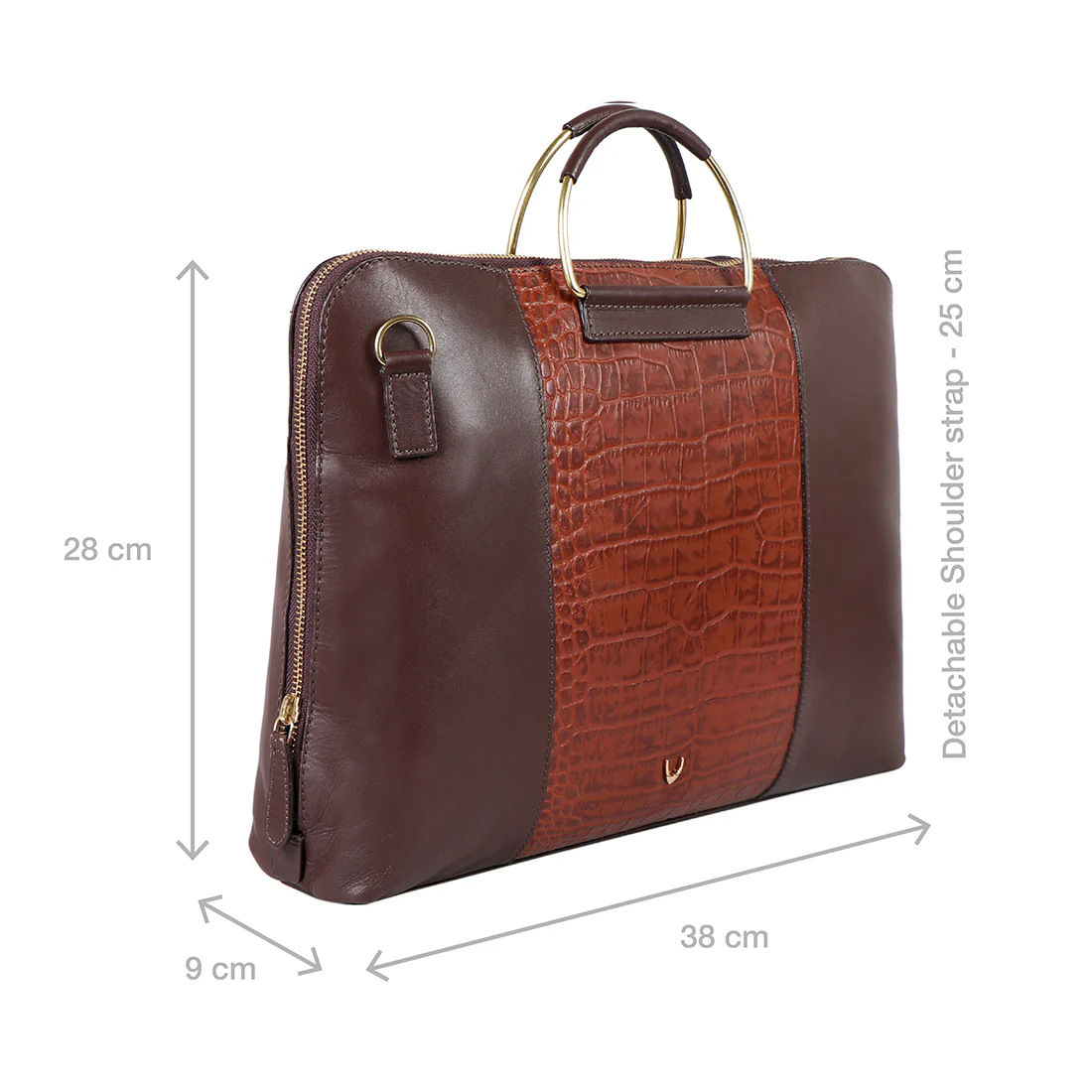 Ee Linda 01 Brown Leather Laptop Bag - Image 2