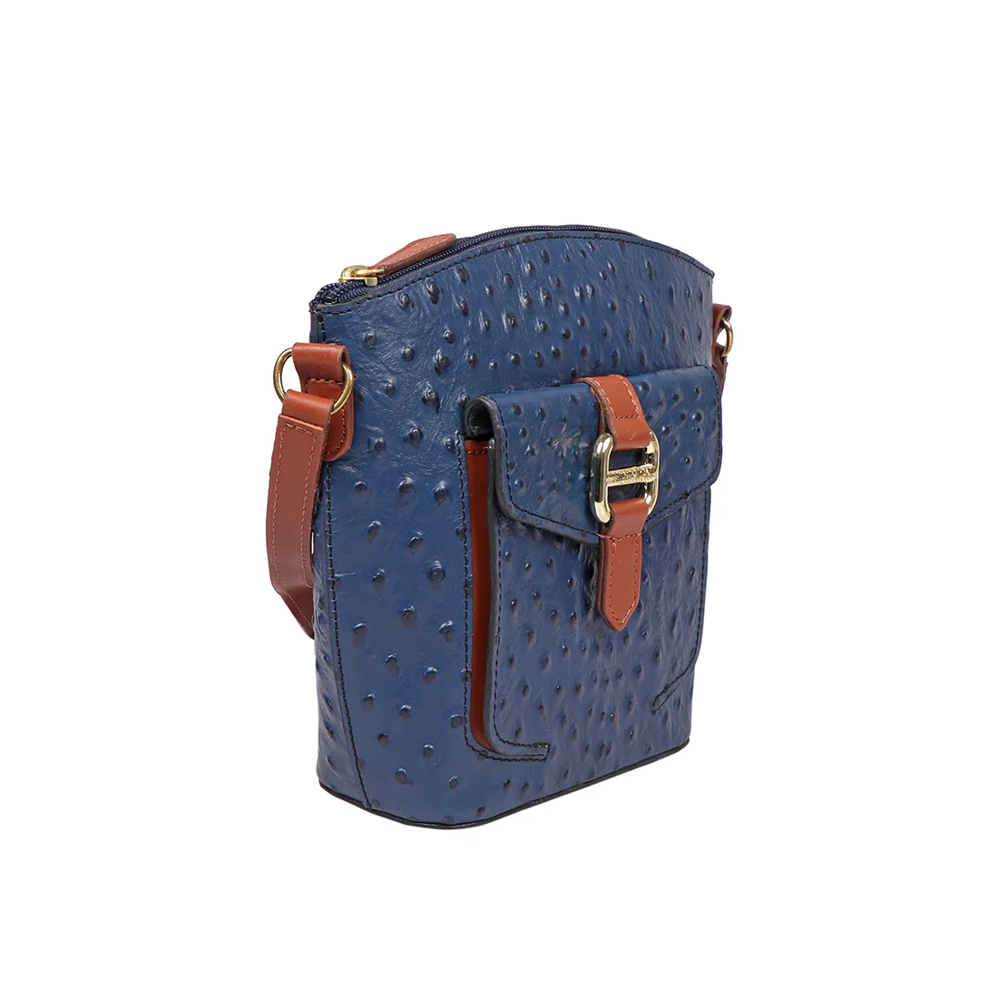 Ee Lotus 01 Blue Leather Sling Bag - Image 3
