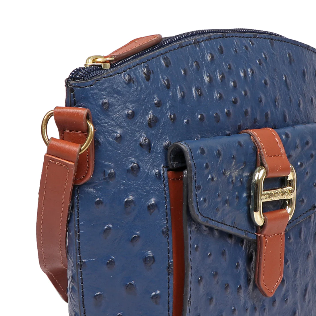 Ee Lotus 01 Blue Leather Sling Bag - Image 5