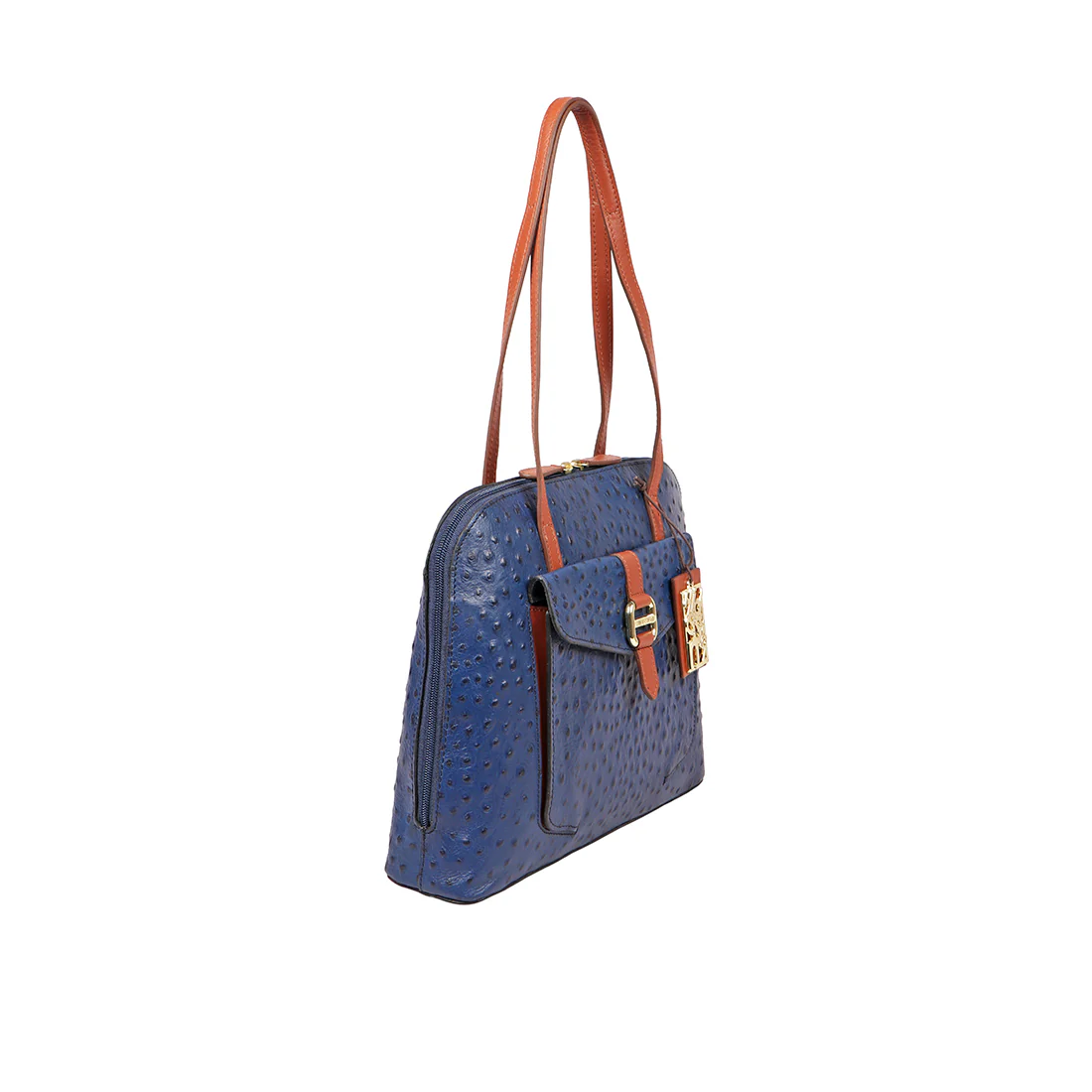 Ee Lotus 03 Blue Leather Shoulder Bag - Image 3