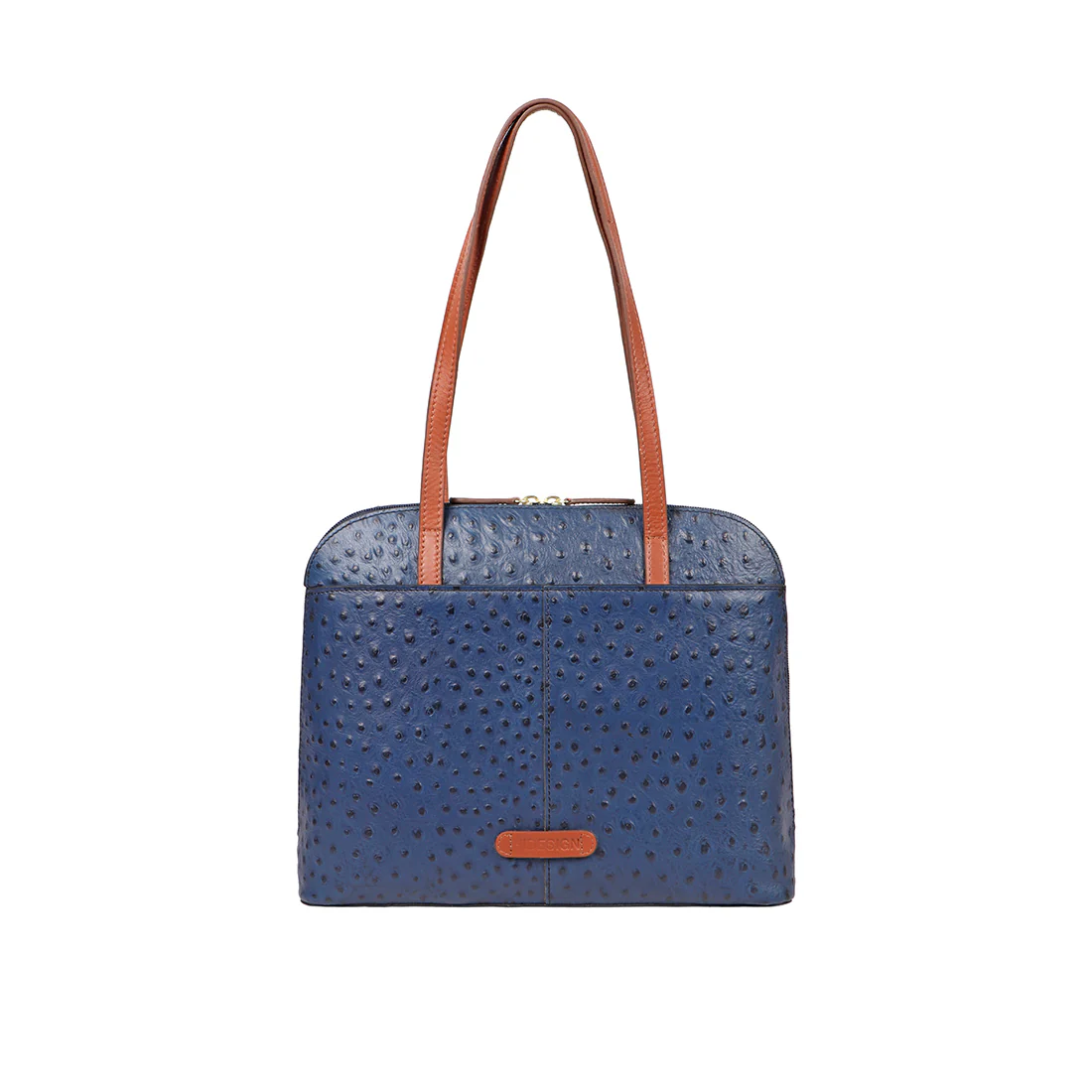 Ee Lotus 03 Blue Leather Shoulder Bag - Image 4