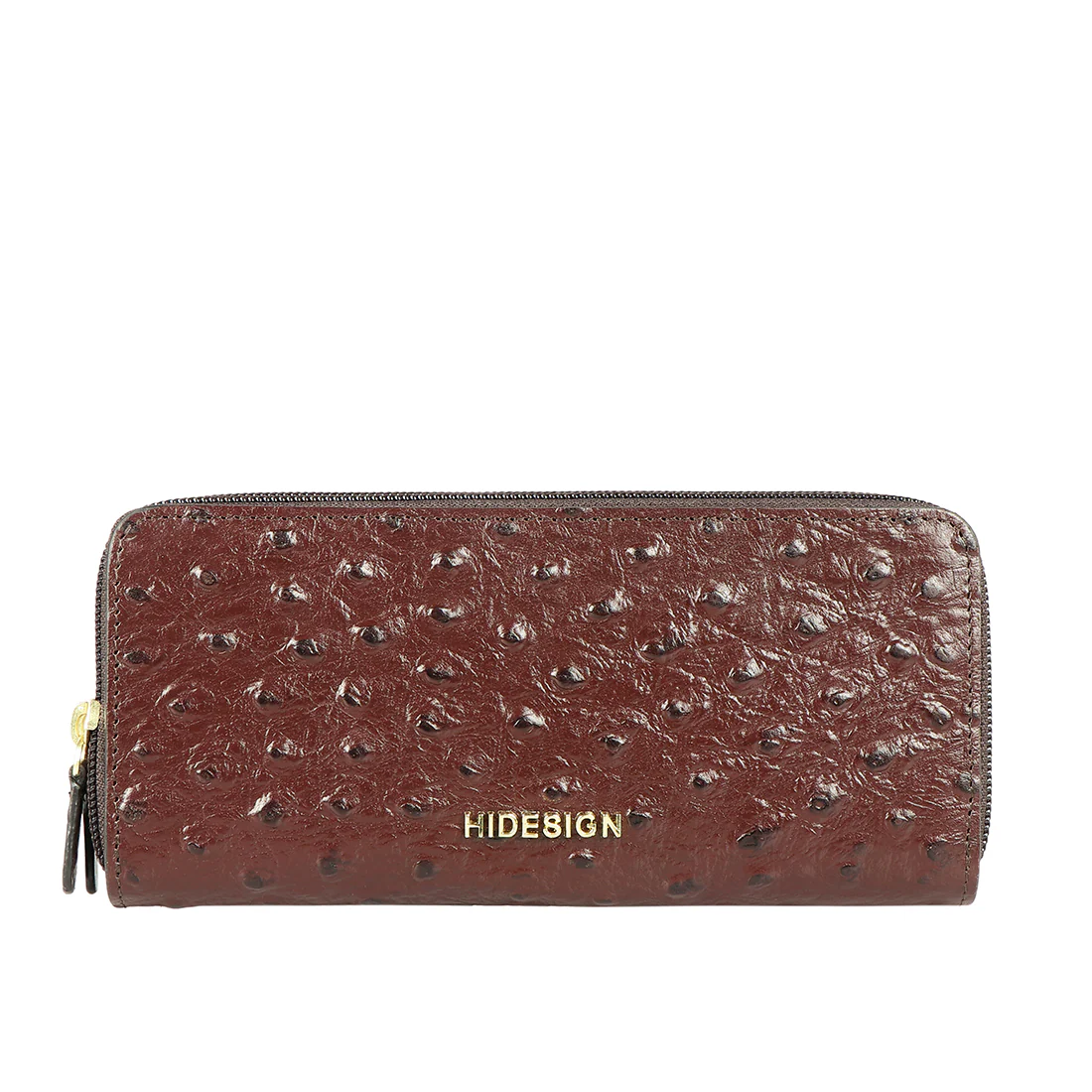 Ee Mackenziew3-M Brown Leather Double Zip Around Wallet