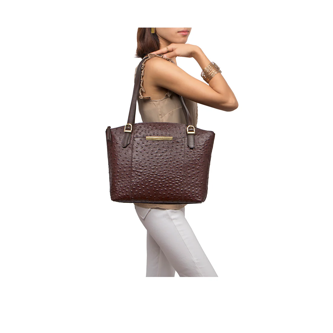 Ee Maple 03 Brown Leather Tote Bag - Image 2