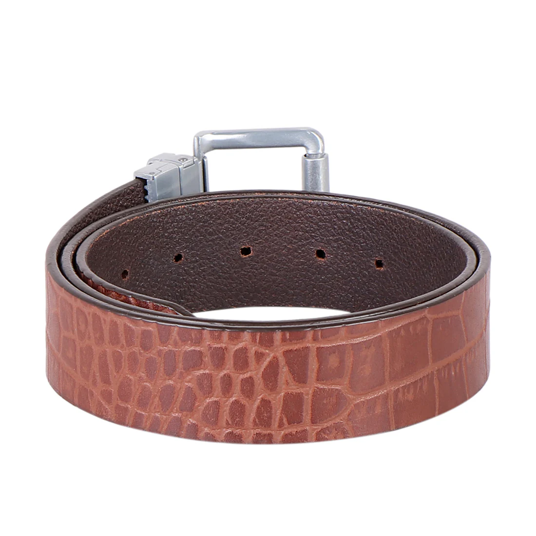 Ee Mateo Men's Tan Reversible Leather Belt - Image 2