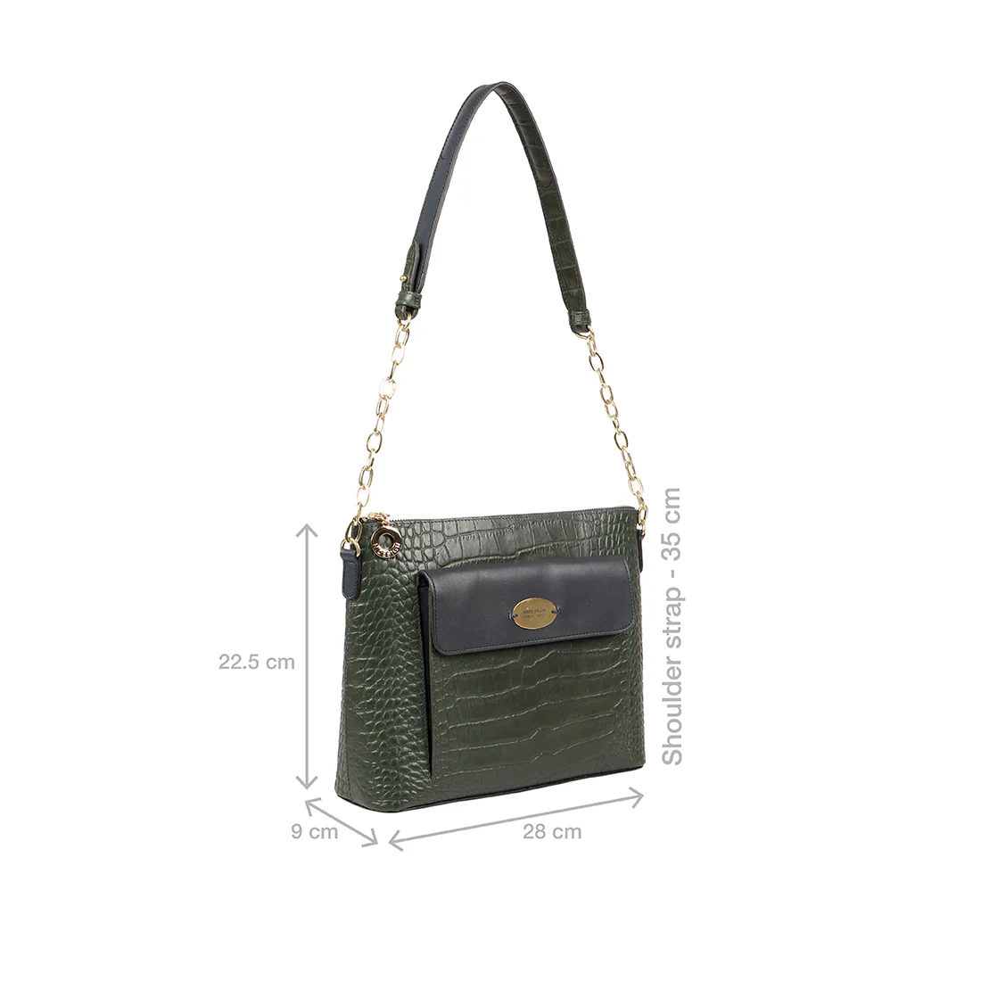 Ee Morocco 01 Green Leather Shoulder Bag - Image 3
