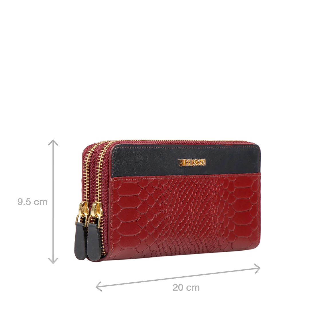 Ee Morocco W4 Marsala Leather Double Zip Around Wallet - Image 2