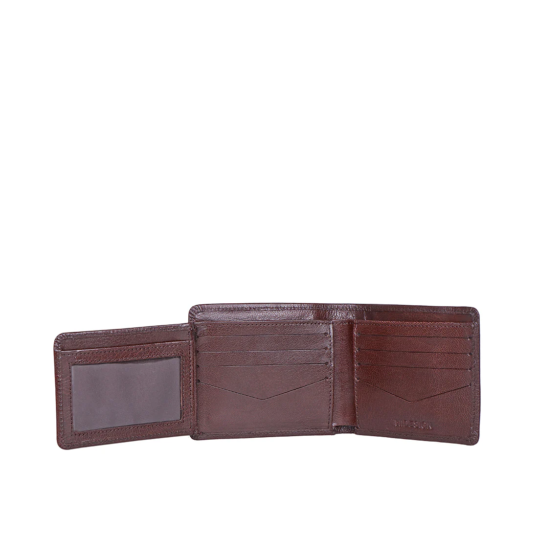 Ee Myw-02A  Brown Leather Bi-Fold Wallet - Image 4