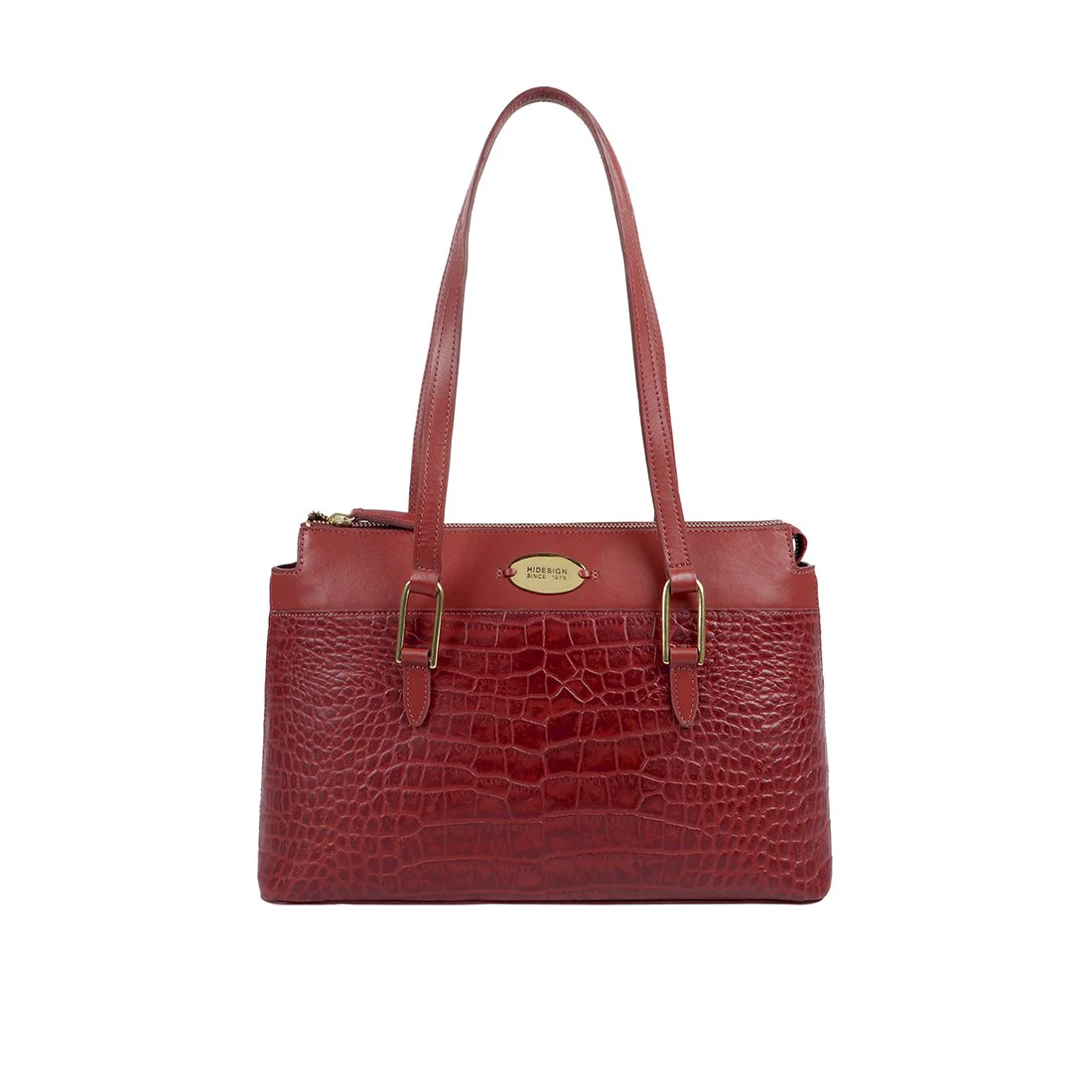 Ee Opihi 05 Red Leather Tote Bag