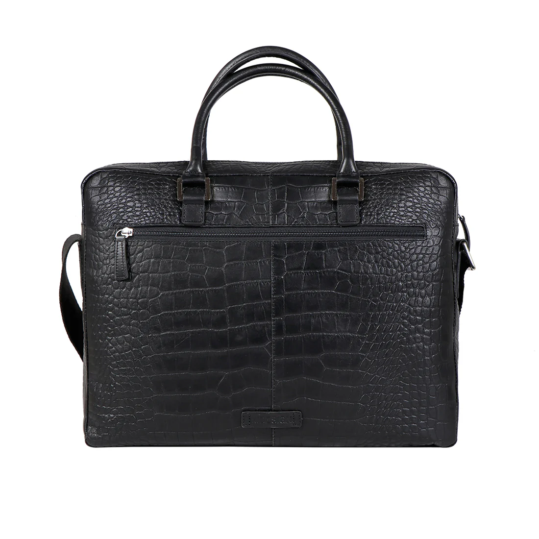 Ee Paulo 01 Black Leather Briefcase - Image 3