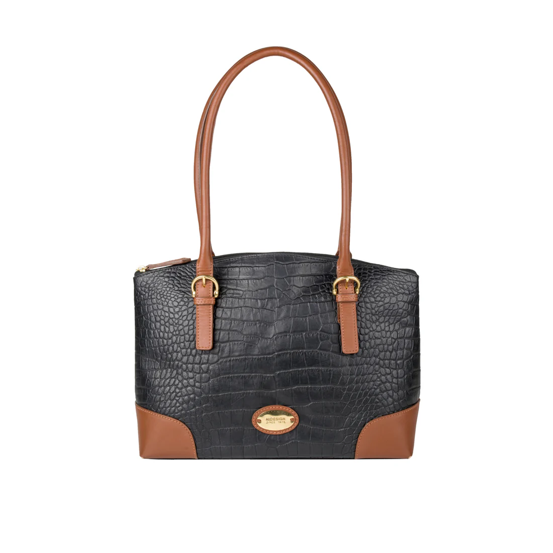 Ee Saturn 01 Black Leather Tote Bag - Image 2