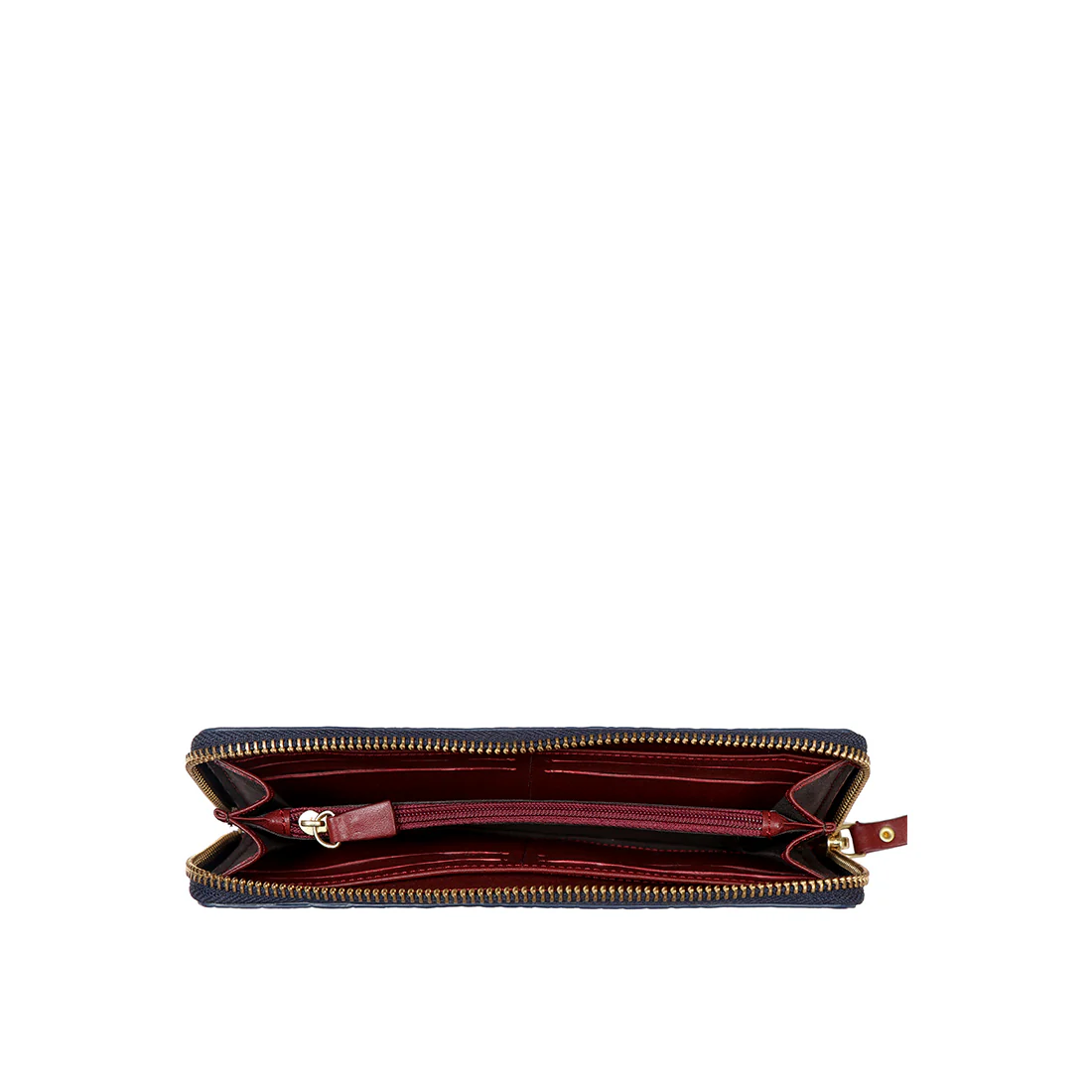 Ee Scorpio W2  Blue Leather Zip Around Wallet - Image 3