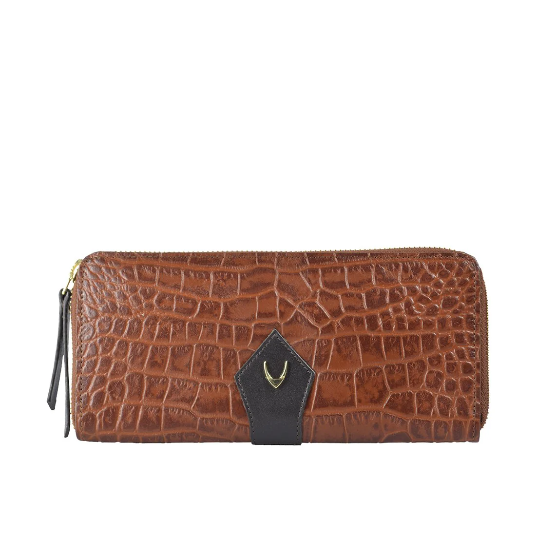 Ee Scorpio W2 Tan Leather Zip Around Wallet